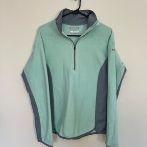 Columbia Mint Green Quarter-Zip Pullover